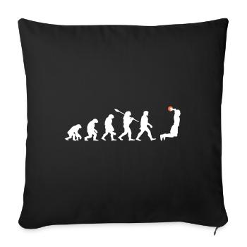 Évolution du basketball - Housse de coussin décorative 45 x 45 cm - noir - Devant