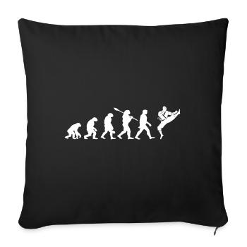 Judo Karaté Evolution Arts Martiaux Taekwondo - Housse de coussin décorative 45 x 45 cm - noir - Devant