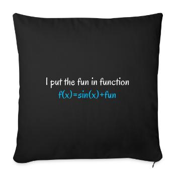Funny Math Teacher Quote | Math Teacher Gifts - Sofa pillowcase 17,3'' x 17,3'' (45 x 45 cm) - black - Front