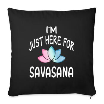 Méditation Yoga Savasana - Housse de coussin décorative 45 x 45 cm - noir - Devant