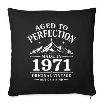 1971 Anniversary 55 Years Retro Vintage 1971 - Sofa pillowcase 17,3'' x 17,3'' (45 x 45 cm) - black - Front