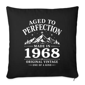 1968 Anniversary 58 Years Retro Vintage 1968 - Sofa pillowcase 17,3'' x 17,3'' (45 x 45 cm) - black - Front