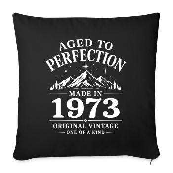1973 Anniversary 53 Years Retro Vintage 1973 - Sofa pillowcase 17,3'' x 17,3'' (45 x 45 cm) - black - Front