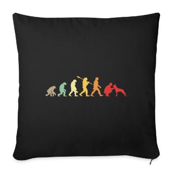 Evolution Funny Belgian Shepherd Dog Malinois - Sofa pillowcase 17,3'' x 17,3'' (45 x 45 cm) - black - Front