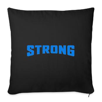 T-shirt fort pour hommes &femmes Bio - Housse de coussin décorative 45 x 45 cm - noir - Devant