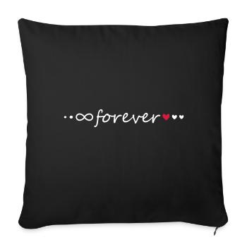 Infinity symbol Infinity symbol minimalism - Sofa pillowcase 17,3'' x 17,3'' (45 x 45 cm) - black - Front