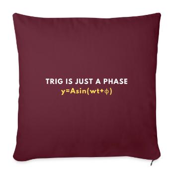 Funny Trigonometry Quote | Math Lovers Gifts - Sofa pillowcase 17,3'' x 17,3'' (45 x 45 cm) - burgundy - Front