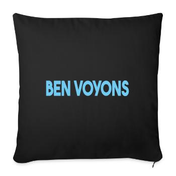 ben voyons. BEN VOYONS. - Housse de coussin décorative 45 x 45 cm - noir - Devant