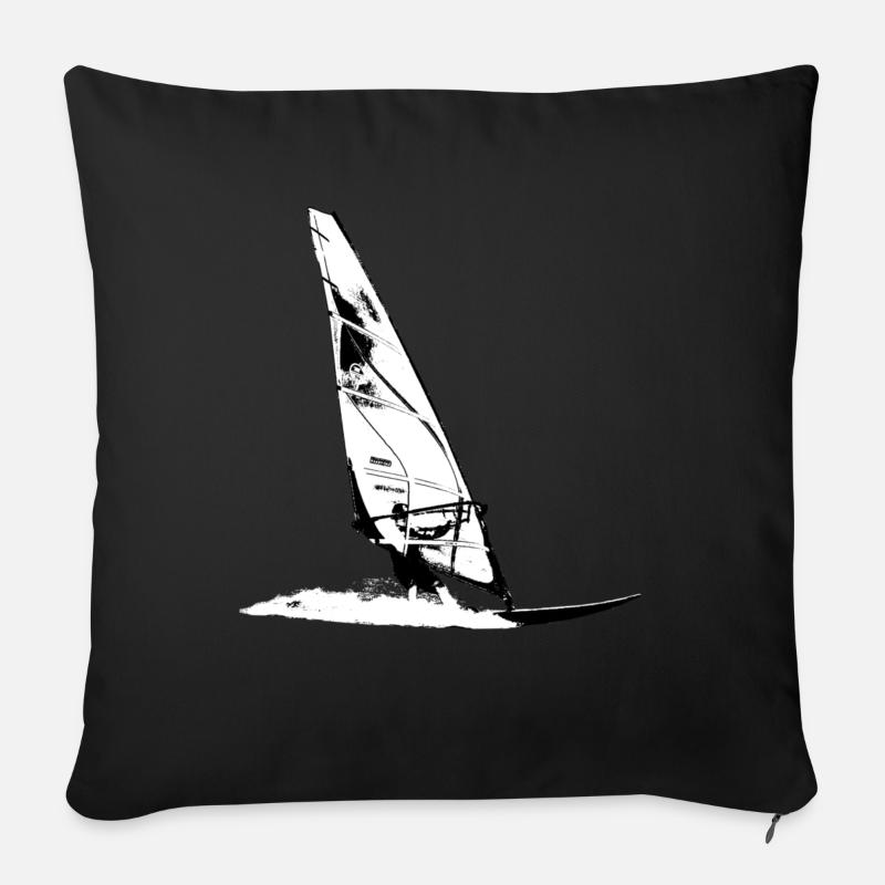 Surfer - Sofakissenbezug 45 x 45 cm - Schwarz
