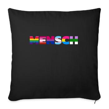 HUMAN Human LGBT Gay Pride Transgender T Shirt - Sofa pillowcase 17,3'' x 17,3'' (45 x 45 cm) - black - Front