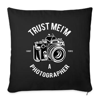 Photographer Trust me Vintage Camera Cool Pic Shot - Sofa pillowcase 17,3'' x 17,3'' (45 x 45 cm) - black - Front