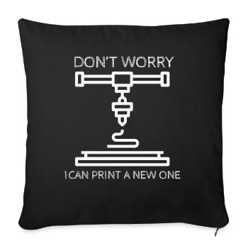 3D printer printig 3D printer printing - Sofa pillowcase 17,3'' x 17,3'' (45 x 45 cm) - black - Front