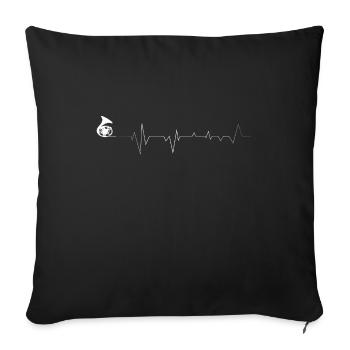 Horn Français Horn Horn Orchestra Cadeau - Housse de coussin décorative 45 x 45 cm - noir - Devant