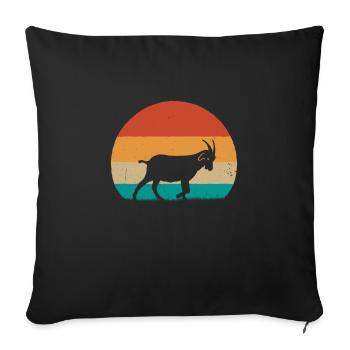 Chèvres cadeaux caprins capricorne capricorne paysans - Housse de coussin décorative 45 x 45 cm - noir - Devant