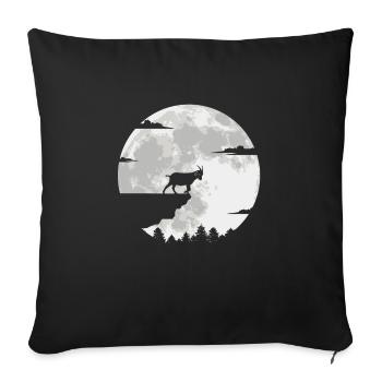 Chèvres cadeaux caprin Capricorne Capricorne capricorne lune - Housse de coussin décorative 45 x 45 cm - noir - Devant