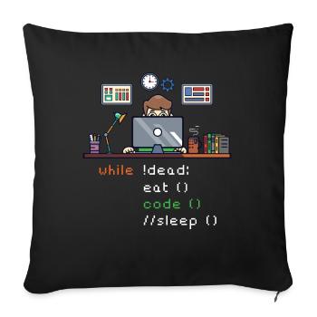 Computer Science Python P... Programmierer & Nerd - Sofakissenbezug 45 x 45 cm - Schwarz - Vorne