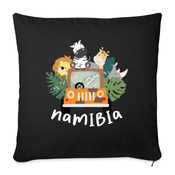 Namibia - Sofakissenbezug 45 x 45 cm - Schwarz - Vorne