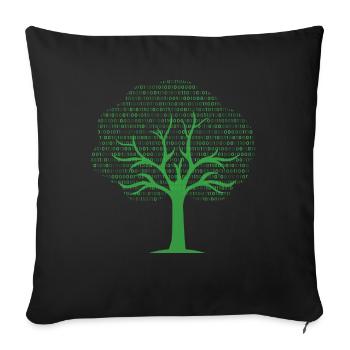 Binary Tree... Programmierer & Nerd - Sofakissenbezug 45 x 45 cm - Schwarz - Vorne