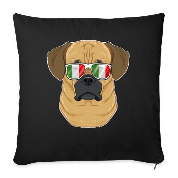 Puggle Italy Sunglasses I Italian Flag - Sofa pillowcase 17,3'' x 17,3'' (45 x 45 cm) - black - Front