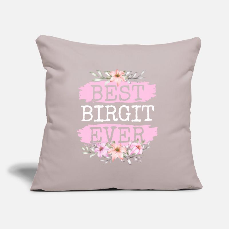 Birgit Gift Name Birthday Sofa pillowcase 17,3'' x 17,3'' (45 x 45 cm)