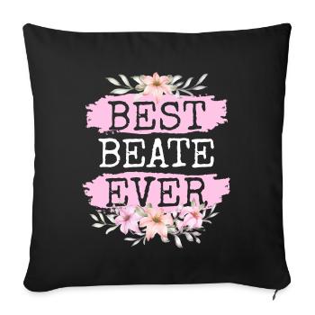 Beate Geschenk Name Geburtstag - Sofakissenbezug 45 x 45 cm - Schwarz - Vorne
