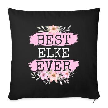 Elke Geschenk Name Geburtstag - Sofakissenbezug 45 x 45 cm - Schwarz - Vorne