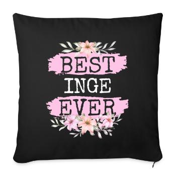 Inge Geschenk Name Geburtstag - Sofakissenbezug 45 x 45 cm - Schwarz - Vorne