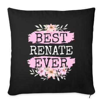 Renate Geschenk Name Geburtstag - Sofakissenbezug 45 x 45 cm - Schwarz - Vorne