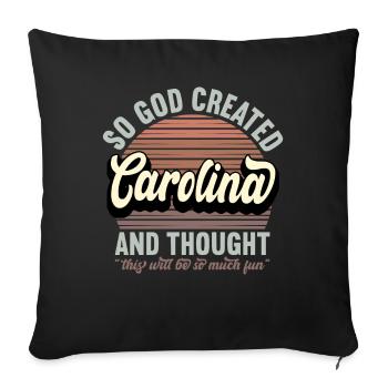 Name Carolina Gift Birthday Saying Funny - Sofa pillowcase 17,3'' x 17,3'' (45 x 45 cm) - black - Front