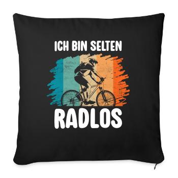 Rarement vélo sans roues vélo de montagne vélo de route vélo - Housse de coussin décorative 45 x 45 cm - noir - Devant