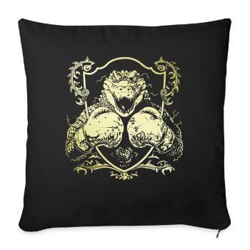 Alligator Boxer - Housse de coussin décorative 45 x 45 cm - noir - Devant