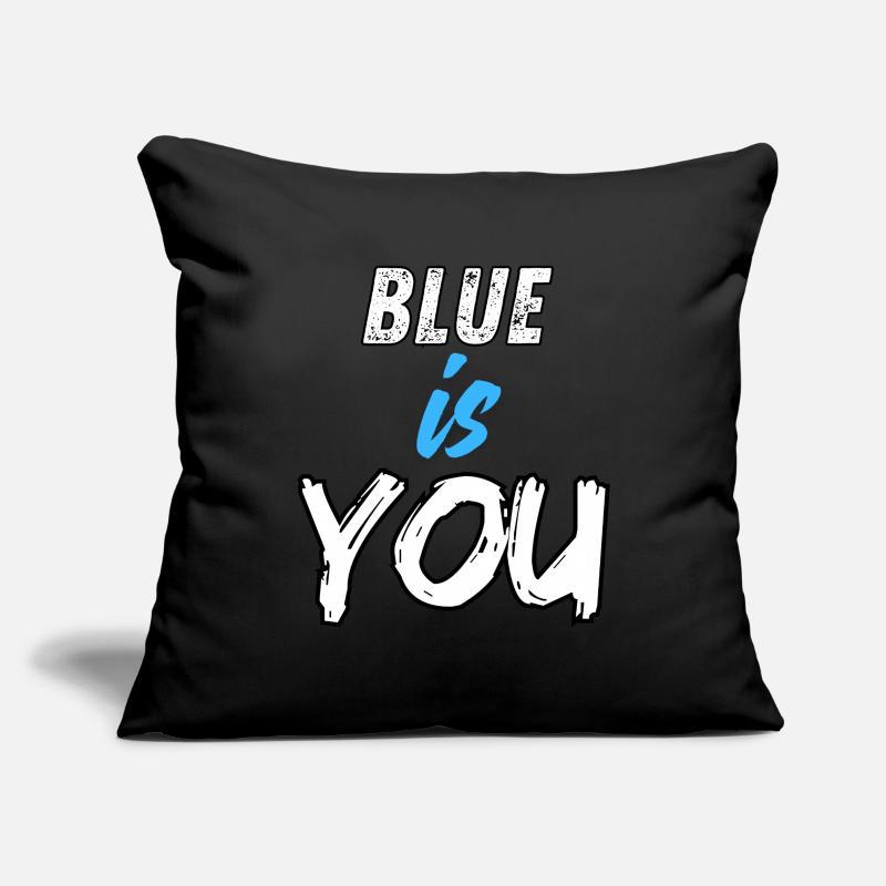 BLEU, C’EST VOUS Housse de coussin décorative 45 x 45 cm