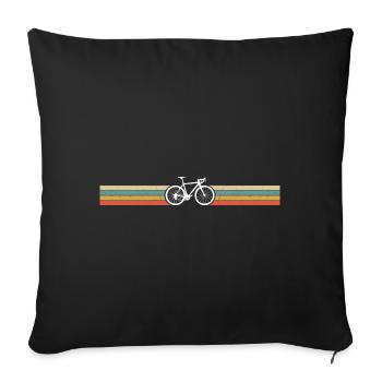 Bike Bike Retro T-Shirt for Cyclists - Sofa pillowcase 17,3'' x 17,3'' (45 x 45 cm) - black - Front