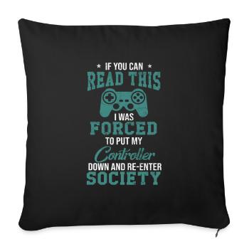jeu - Housse de coussin décorative 45 x 45 cm - noir - Devant