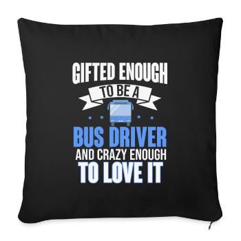 conducteur - Housse de coussin décorative 45 x 45 cm - noir - Devant