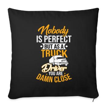 Long-distance driver perfect - Sofa pillowcase 17,3'' x 17,3'' (45 x 45 cm) - black - Front