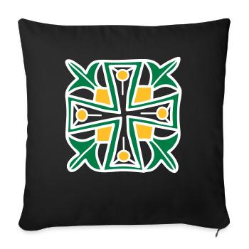 Croix celtique - Housse de coussin décorative 45 x 45 cm - noir - Devant