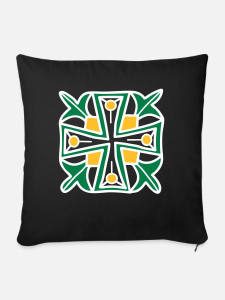 Keltisches Kreuz - Sofakissenbezug 45 x 45 cm - Schwarz