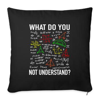 Enseignement des mathématiques professeur de mathématiques physicien étudiant professeur - Housse de coussin décorative 45 x 45 cm - noir - Devant