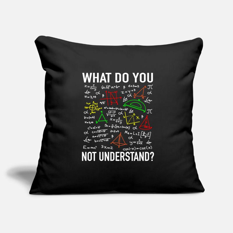 Math teaching math teacher physicist student professor Sofa pillowcase 17,3'' x 17,3'' (45 x 45 cm)