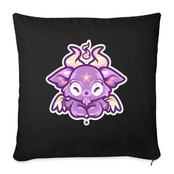 Cute Satan - Sofa pillowcase 17,3'' x 17,3'' (45 x 45 cm) - black - Front