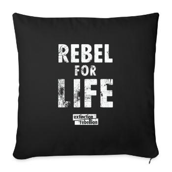 extinction rebellion juste rebel - Housse de coussin décorative 45 x 45 cm - noir - Devant
