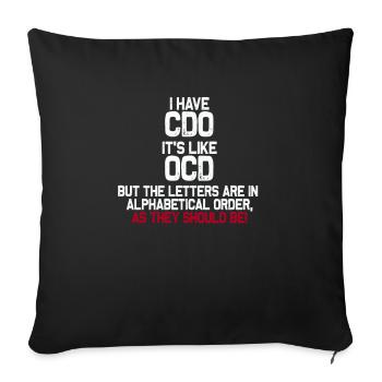 Anxiety OCD obsessive compulsive disorder Zwang - Housse de coussin décorative 45 x 45 cm - noir - Devant