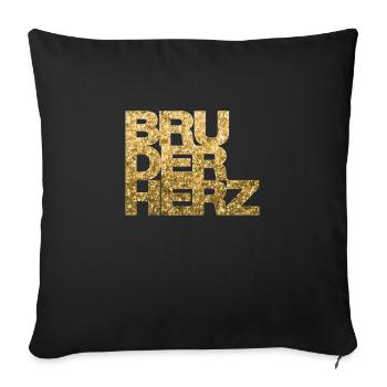 Bruderherz Bester Bruder der Welt Geschenkidee - Sofakissenbezug 45 x 45 cm - Schwarz - Vorne