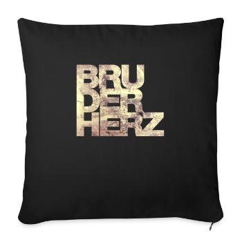 Bruderherz Bester Bruder der Welt Geschenkidee - Sofakissenbezug 45 x 45 cm - Schwarz - Vorne
