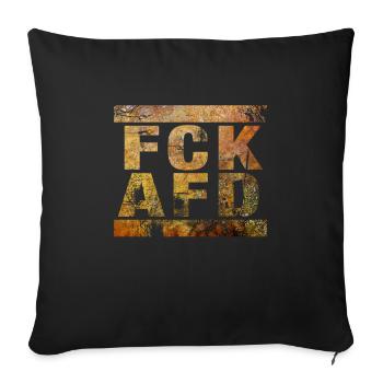 Gegen Nazis - FCK NZS - Gegen Rechts - Vintage - Sofakissenbezug 45 x 45 cm - Schwarz - Vorne