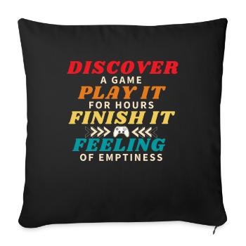 Finish a game - Sofa pillowcase 17,3'' x 17,3'' (45 x 45 cm) - black - Front