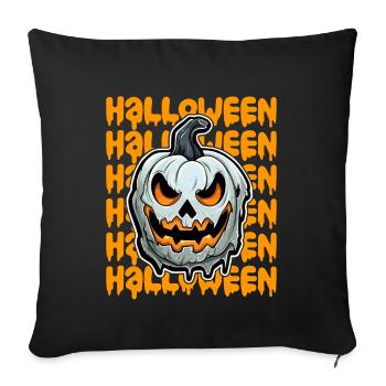 Design d’Halloween effrayant pour la prochaine fête - Housse de coussin décorative 45 x 45 cm - noir - Devant
