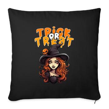 Halloween Design Creepy Witch Design - Sofa pillowcase 17,3'' x 17,3'' (45 x 45 cm) - black - Front