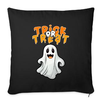 Halloween Design lieber freundlicher Geist - Sofakissenbezug 45 x 45 cm - Schwarz - Vorne